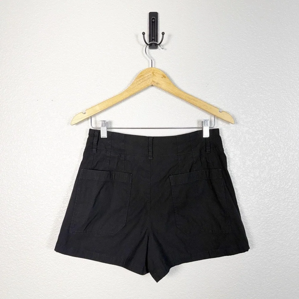 Anthropologie Maeve The Colette Linen Blend Shorts Womens Size 29 Black - Picture 5 of 14
